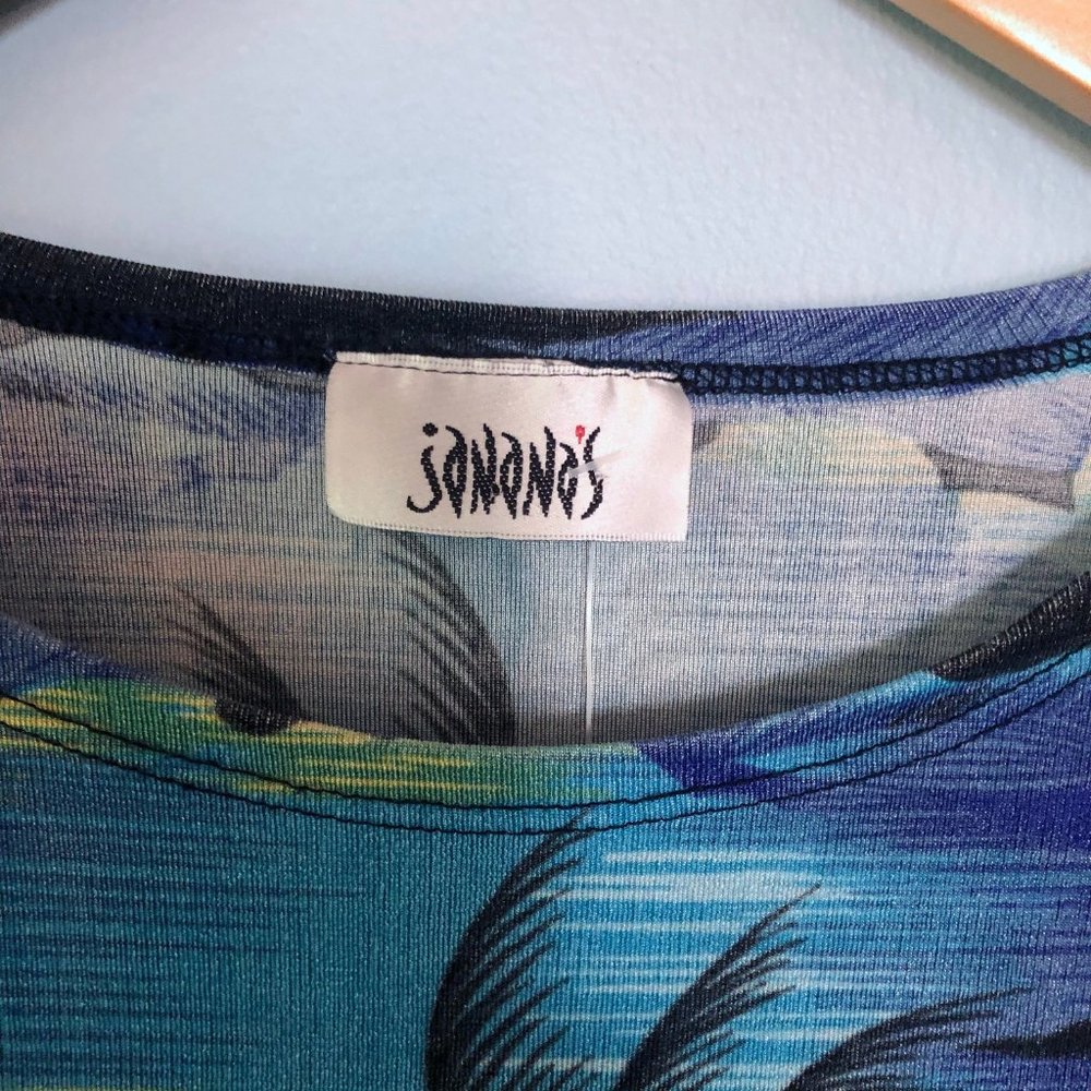 Late 90's Y2K Tropical Print Slinky Hawaiian Shirt - Picture 3 of 5
